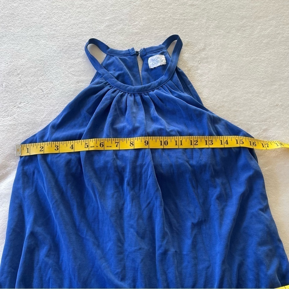SIGRID OLSEN Blue Halter Mini Dress - Picture 4 of 5